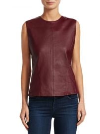 theory Leather Sleeveless Top at Saks Fifth Avenue